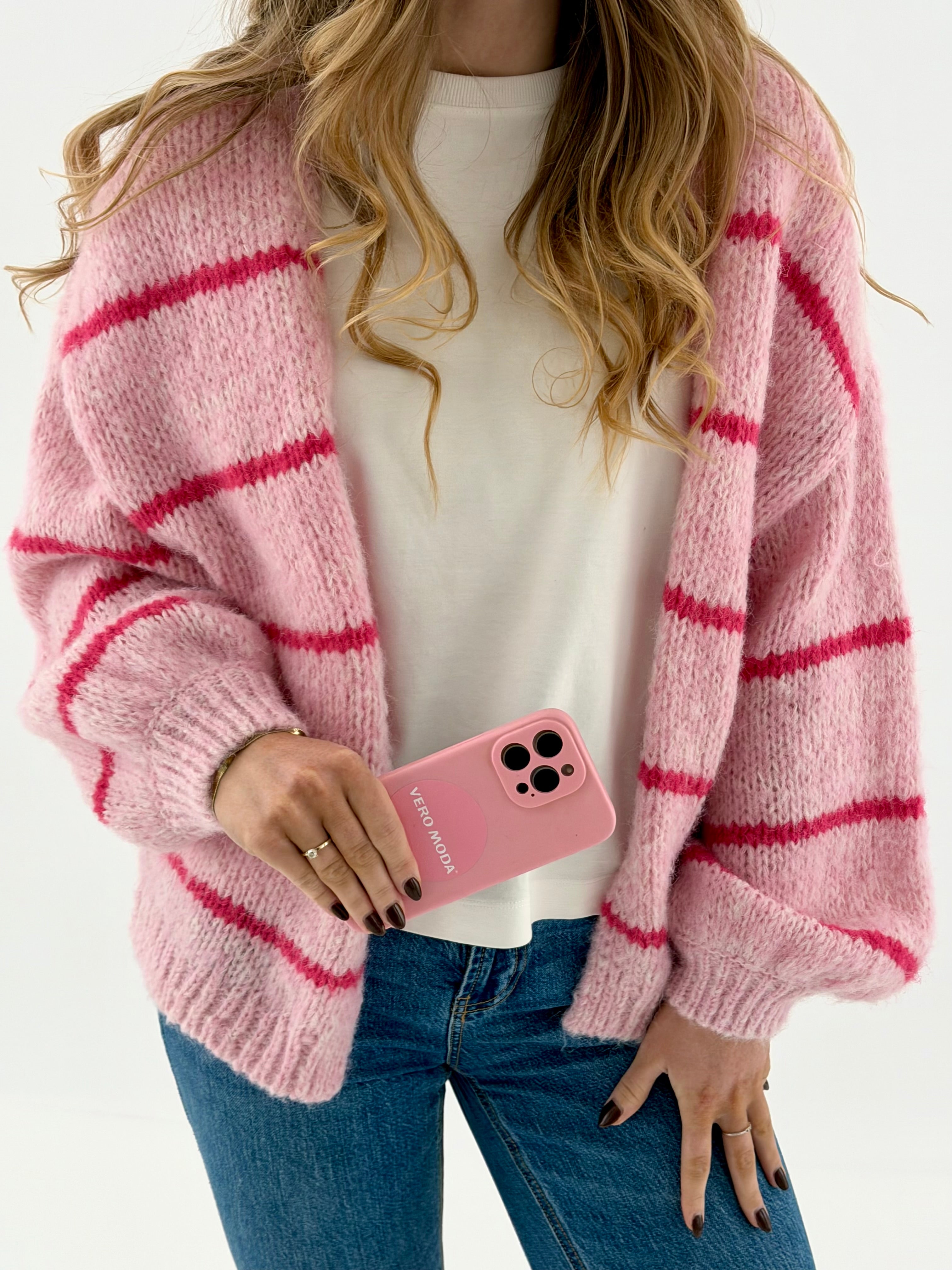 VMMAYBE Knit Cardigan - Bonbon